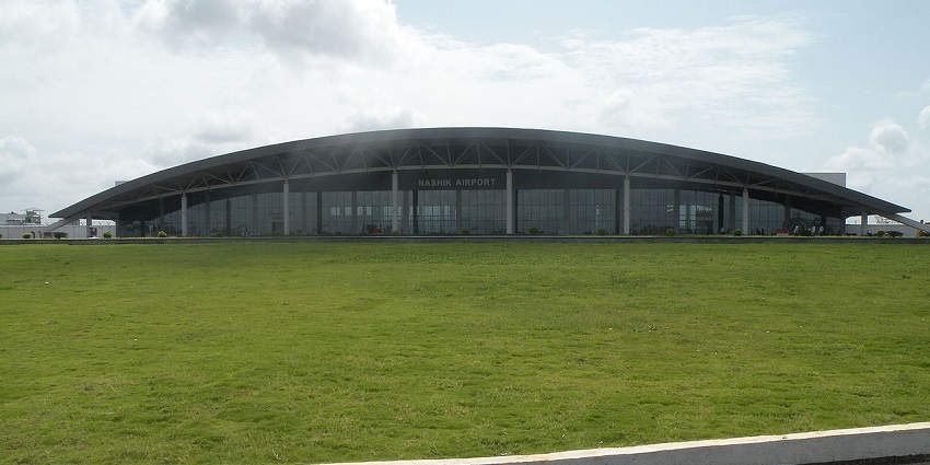 Panoramic image of the Nashik airport which is the nearest mode of transport to the fort