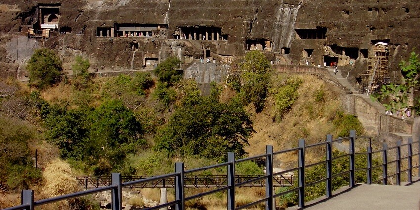 View of Rudreshwar caves, one of the best attractions for history lovers