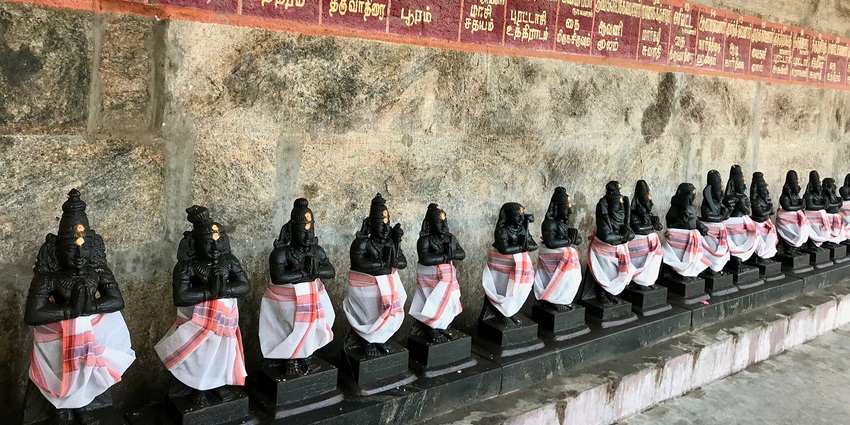 A part of Hridayaaleeswarar Temple, where tourists get to know about heart-shaped design