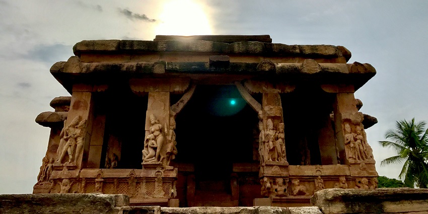 An early Chalukyan temple with a prominent tower and intricate carvings in Karnataka.