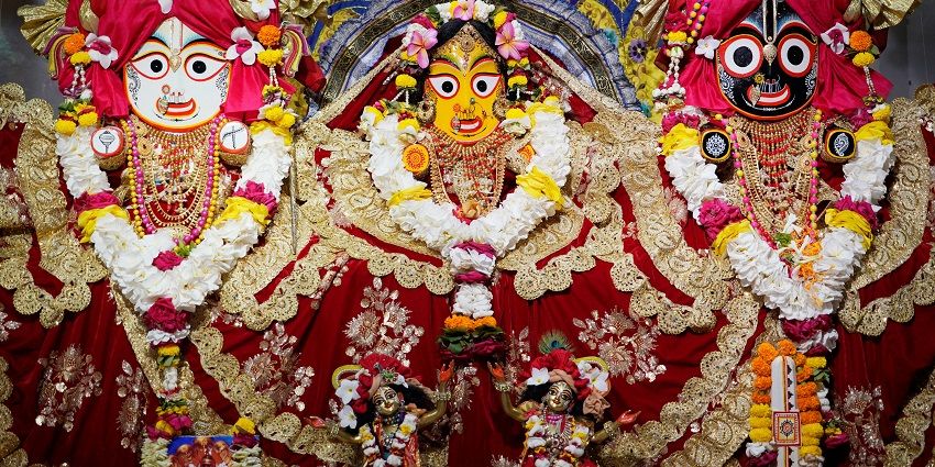 A glimpse of ISKCON Temple in Jaipur which is one of the Krishna temples in Rajasthan.