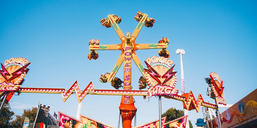 A glimpse of an adventurous ride at the Imagicaa, a popular attraction in the region.