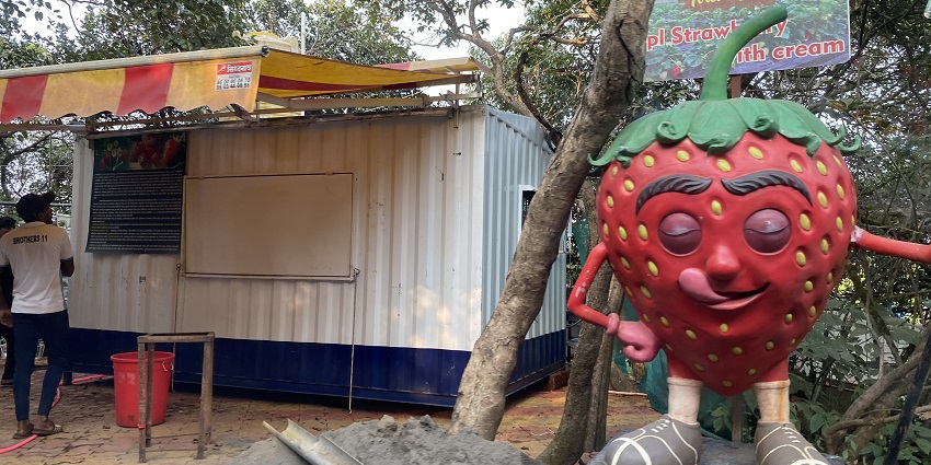 Imperial Stores, a place for strawberry shopping in Mahabaleshwar.