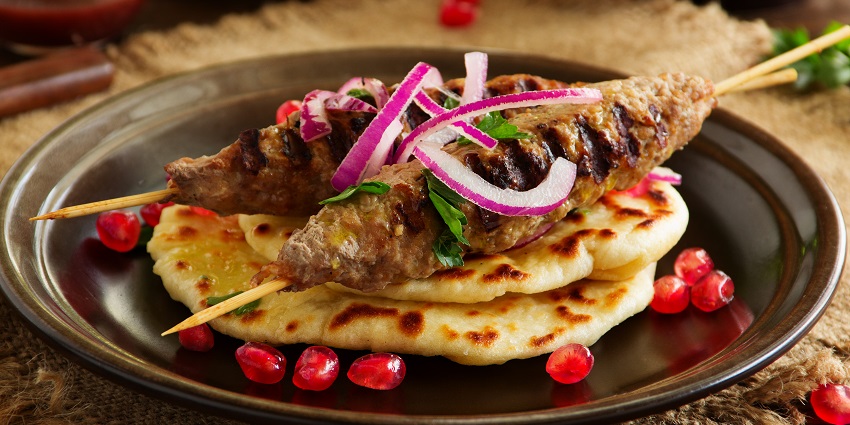 An image of Lula Kebab at Indian Grill Room which offers the best food in Gurgaon.