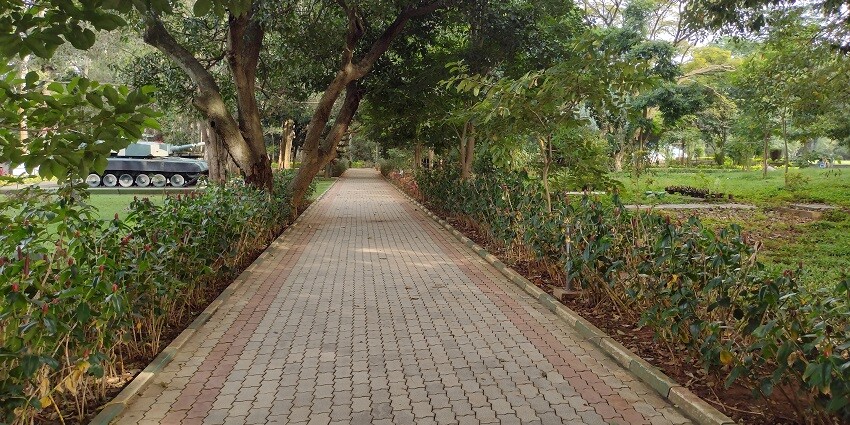 Musical Fountain Park, a place to visit in Bangalore, has multiple pathways