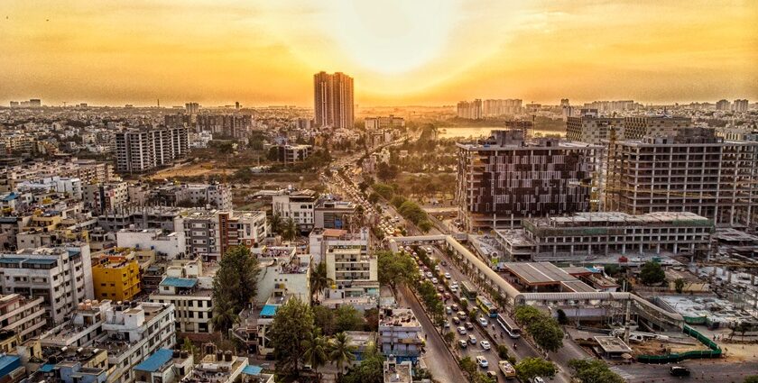 A serene sunset in a metropolitan place to visit in Indiranagar, Bangalore.