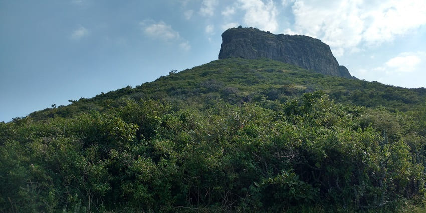View of Induri/Indrai Fort, a historical tourist attraction in the region of Maharashtra.