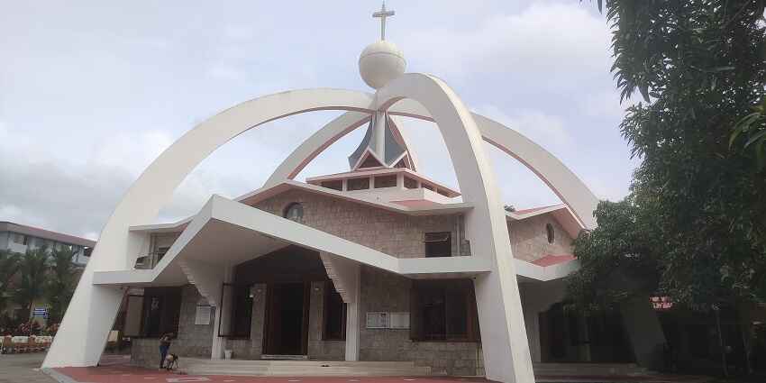Infant Jesus Shrine feature modern architecture and peaceful atmosphere for reflection.