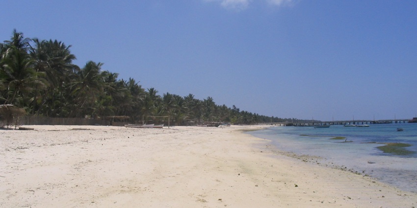 Scenic clear view of the Golden sandy shores of the majestic island and its surrounding