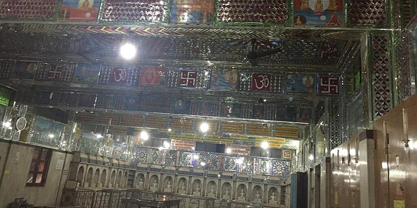 Jain Glass Temple, a beautiful place to visit near Blue World Water Park