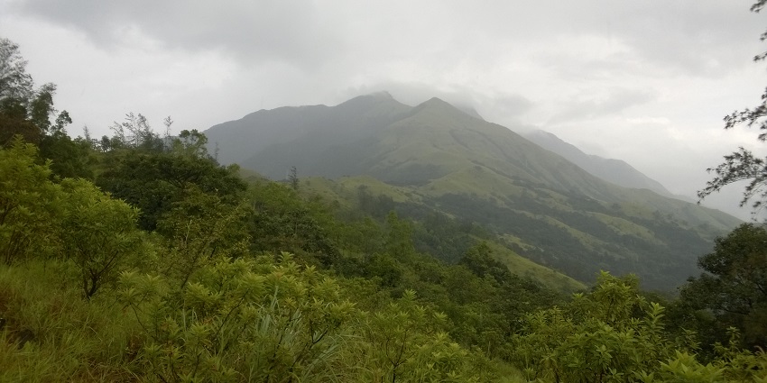 View of the verdant hill of Jalasiddeshwara Betta, one of the must spots for nature lovers