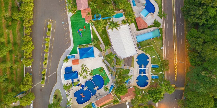 A bird’s eye view of the famous leisure hub of Andhra Pradesh decked with wave pools.