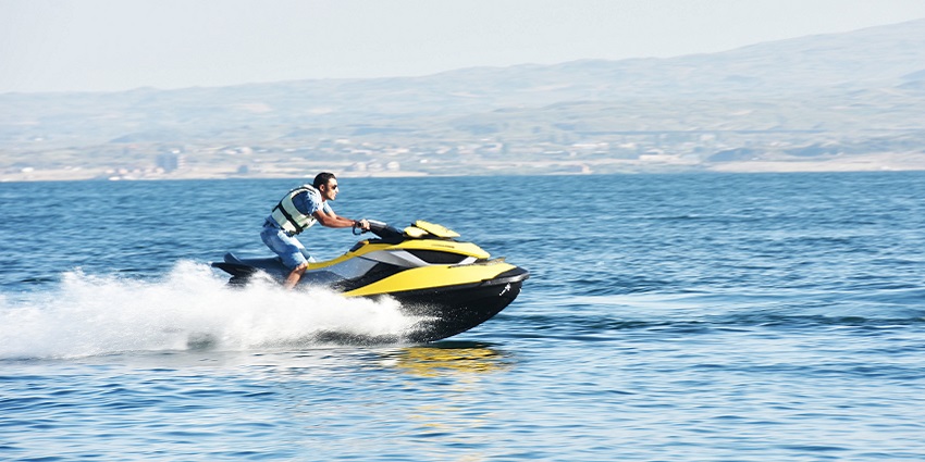 Water sports in Rameshwaram include a thrilling jet skiing experience.