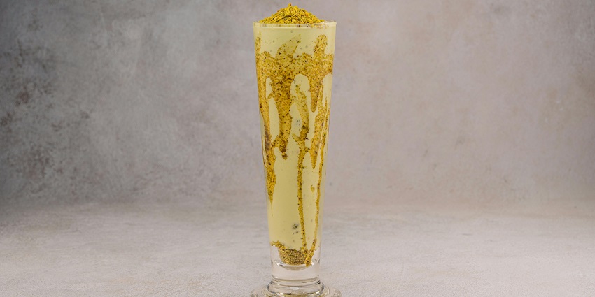 The famous street food in Madurai is a drink made with milk, ice cream, and flavors.