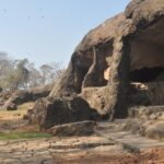 Scenic view of Jogeshwari Caves, showcasing their historic rock-cut architecture