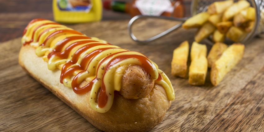 A serving of hot dogs, one of the famous food items in Indore.