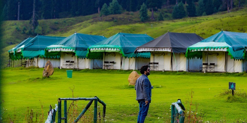 Nature retreat featuring comfortable tents and adventure activities.