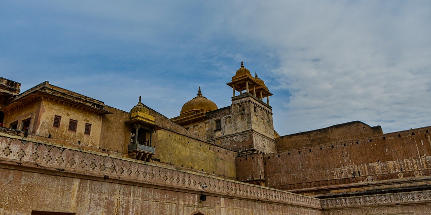 A view of the majestic fort perched on a hill, a popular tourist attraction near Bhor Adventure Park.