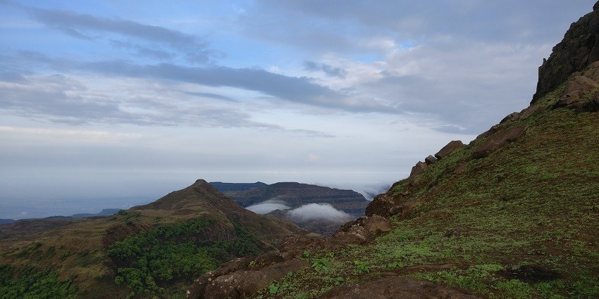 Kalsubai Peak, a popular destination near Salher Fort, offers stunning views