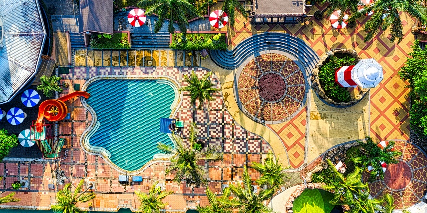 A bird’s eye view of the iconic Kamala Nehru leisure hub, a famous tourist attraction.