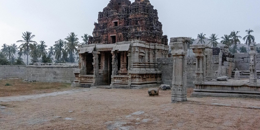 An ancient architecture of Kandha Kottam , showcasing traditional South Indian design