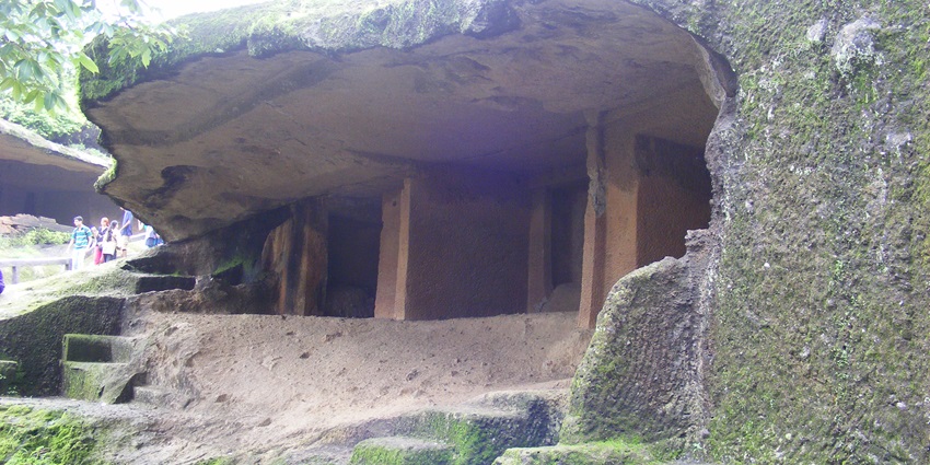 Secondary caves at Kanheri Caves, showcasing ancient rock-cut architecture in Maharashtra.