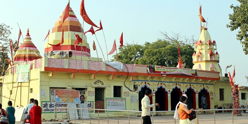 View of Kankali Devi Mandir, an important temple in Bhopal with intricate architectural details.