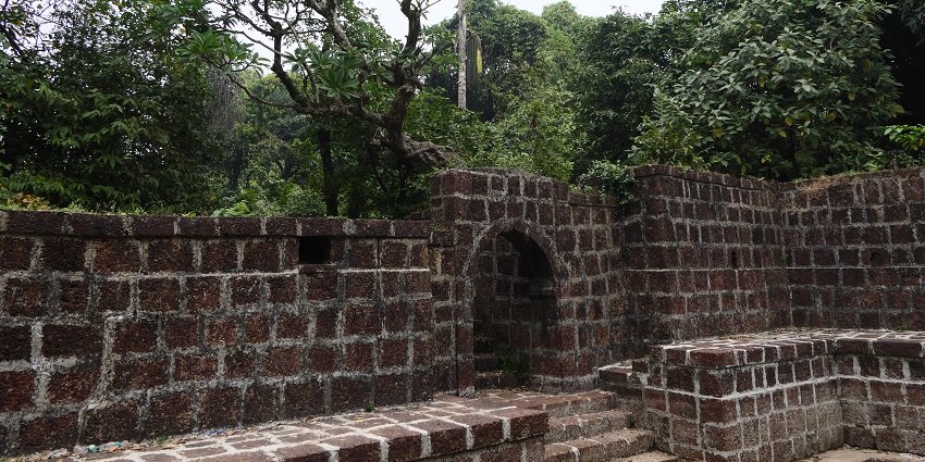 View of Kankeshwar Temple water pond, located on a hilltop featuring scenic views.