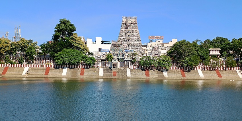 View of Kapaleeshwarar Temple in Mylapore which is famous for its association with the 63 Nayanmar saints.