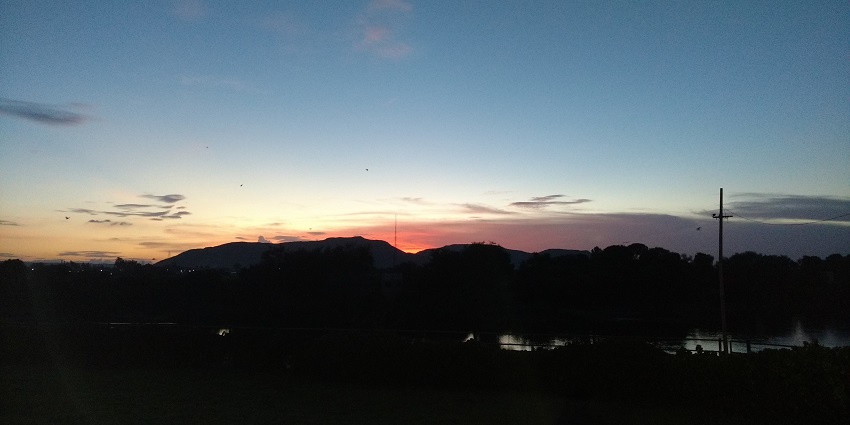 A picturesque view of Karad's river confluence.