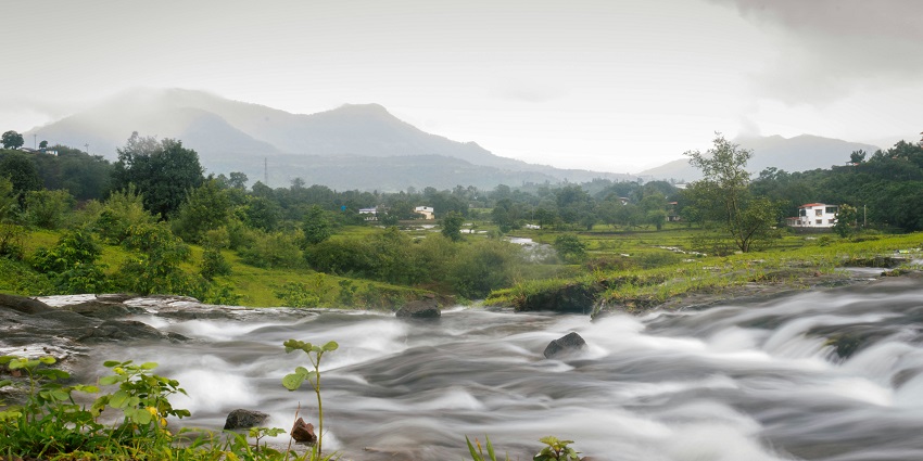 A scenic picture showing the lush greenery of Karjat, one of the places to visit near Navi Mumbai