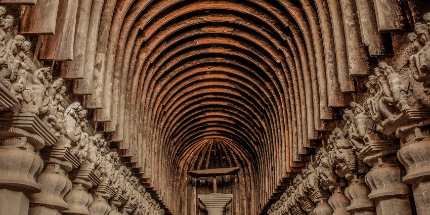Karla Caves, showcases Buddhist heritage and artistry