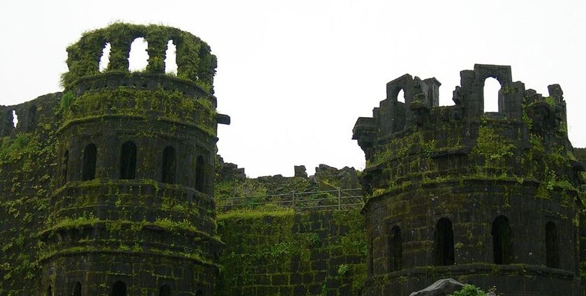 Karmala Fort features intricate carvings and historical significance in Maharashtra.