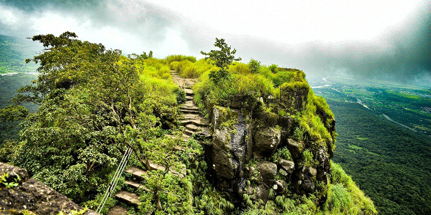 A picture of Karnala Fort surrounded by dense forest, making it one of the best places to visit near Navi Mumbai.