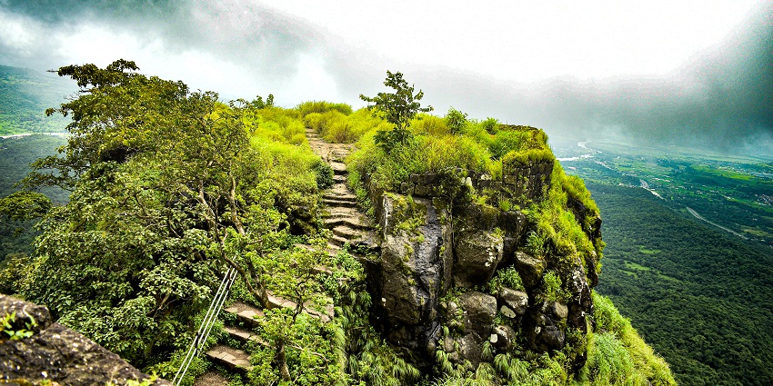 An image of Karnala Fort, surrounded by dense forests, perfect for history lovers and trekkers.