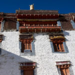 Beautiful snapshot of the karsha monastery amidst the hills of Himalaya in Ladakh