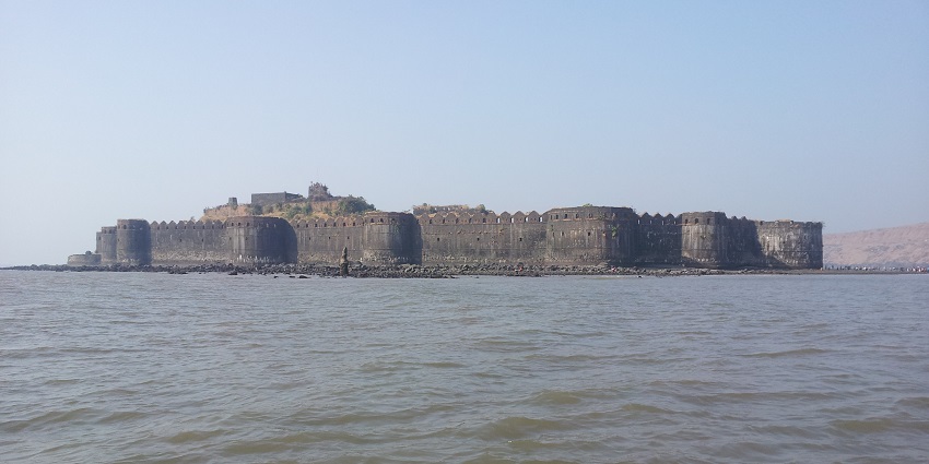 A view of Janjira Fort, known as Kasa Fort, is majestically on the Arabian Sea.