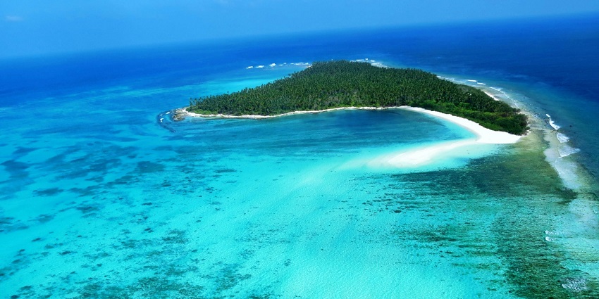 A glimpse of the Kavaratti Island, one of the top places for snorkelling in Lakshadweep.