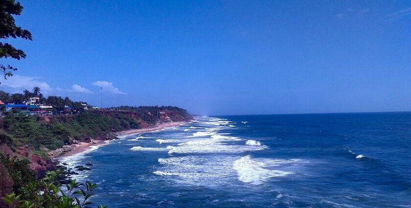 Kayaking in Varkala is a surreal experience due to its scenic backwaters and calm waves.