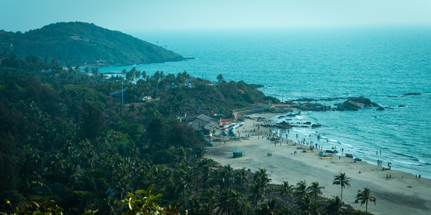 The golden shores of Kelshi Beach, one of the places to visit near Diveagar for a costal retreat