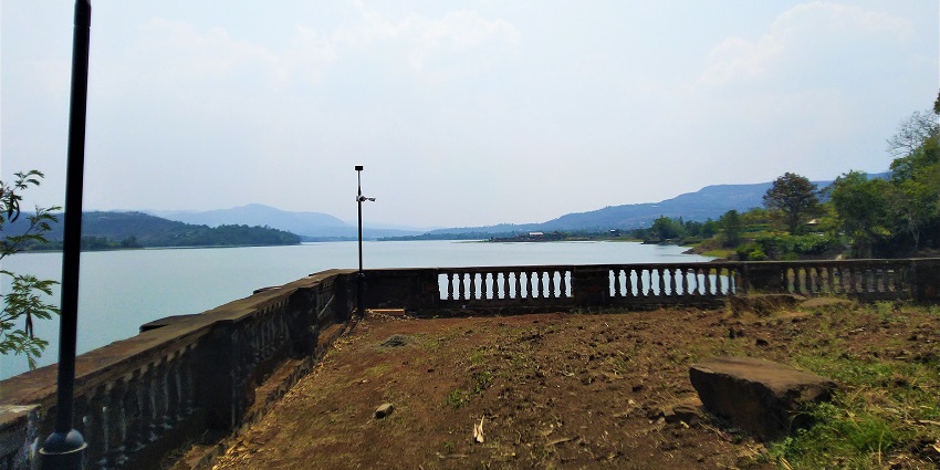 View of Khadakwasla dam surrounded by greenery