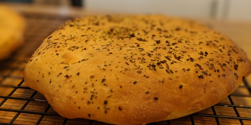 An image of Khambir which is served besides tea or meat curries in Leh, Ladakh.