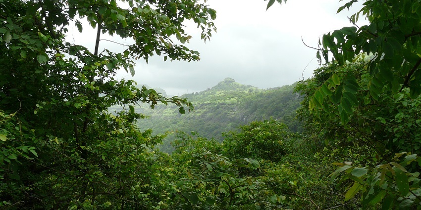 Scenic view from Khandala Ghat, one of the best hill stations near Mumbai in May to explore.