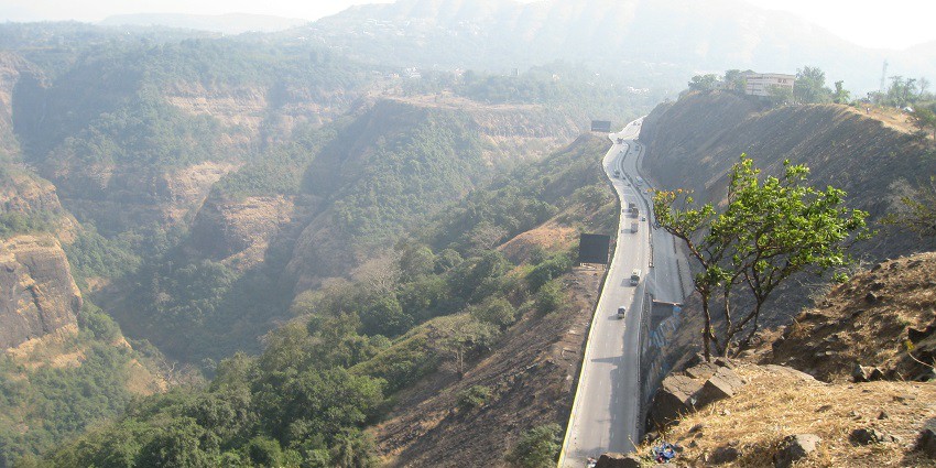 A scenic view of Khandala with lush green hills - one of the places to visit near Satara.