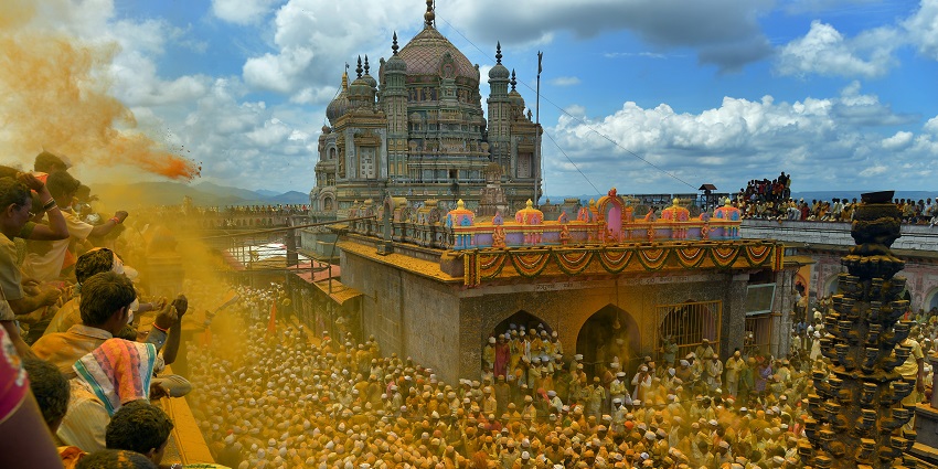 Khandoba Temple, a famous place near Anjaneri Fort, known for its stunning architecture.