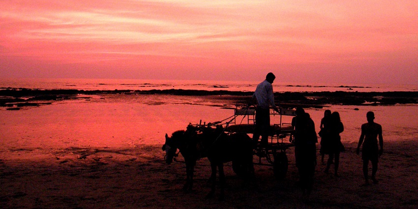 Kihim Beach, a beautiful beach in Alibaug, featuring soft sands and gentle waves