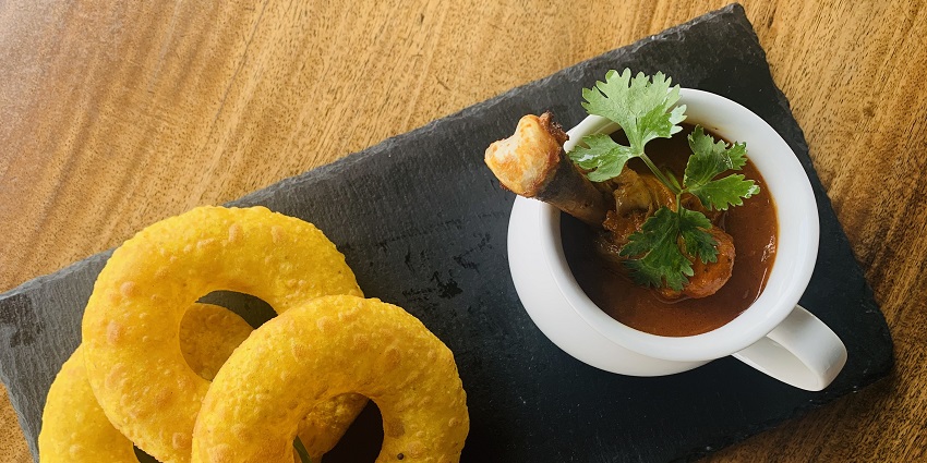 Image of Crispy fried prawn fritters, a classic Maharashtrian snack