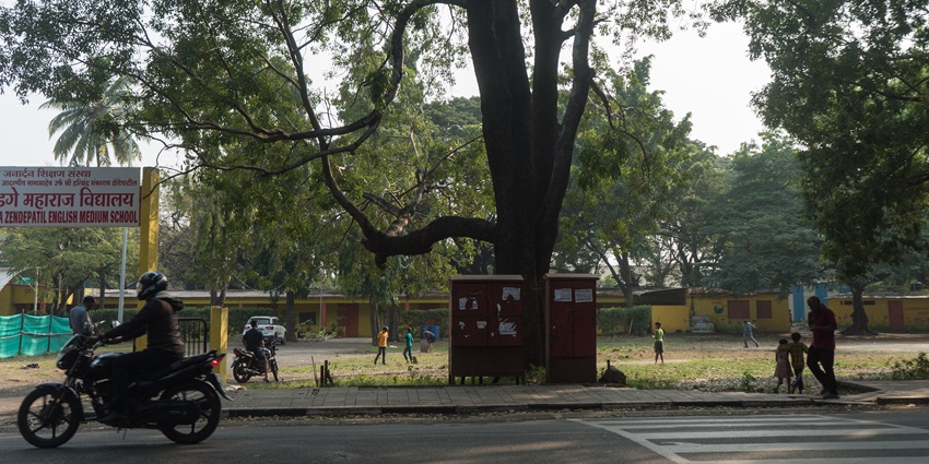 Koregaon Park, one among places to visit in Pune with family in evening, known for greenery and cafes.
