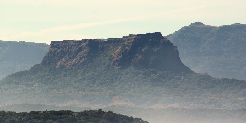 A picture of Korigad Fort, with the forest region which makes Lonavala trekking fun