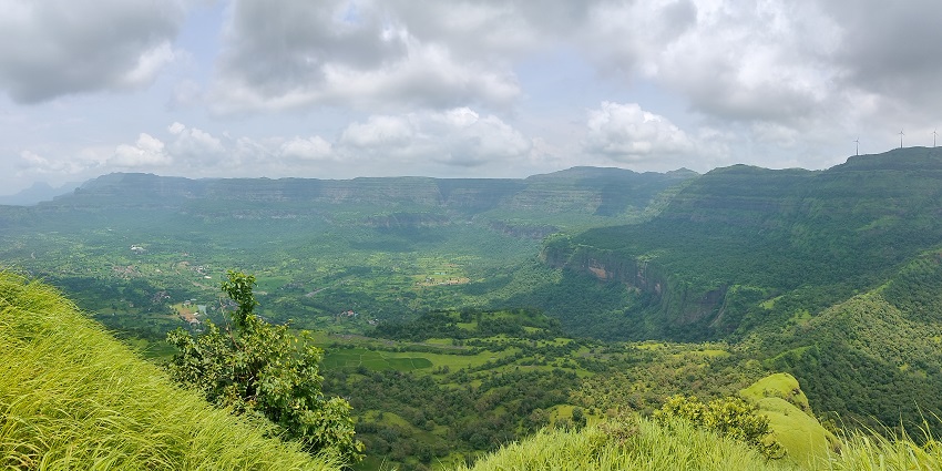 A picture showcasing the rock-cut architecture, a famous tourist spot in Karjat, Maharashtra.